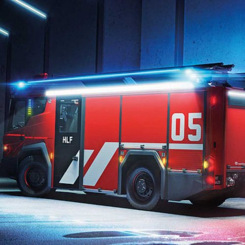 Véhicule incendie électrique de Rosenbauer